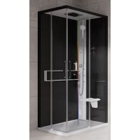 Novellini Glax 2 2.0 A kabina z hydromasażem 80x80 cm parowa z brodzikiem biała G22A80M5-1UH