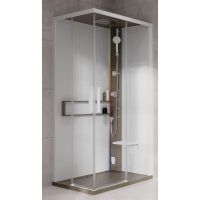 Novellini Glax 2 2.0 A kabina z hydromasażem 90x70 cm prawa parowa z brodzikiem corda G22A9070DM5-1TU