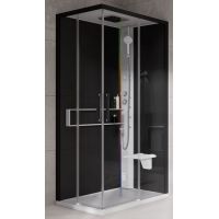 Novellini Glax 2 2.0 A kabina z hydromasażem 90x70 cm prawa parowa z brodzikiem biała G22A9070DT5-1UH