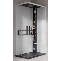 Novellini Glax 2 2.0 A kabina z hydromasażem 90x70 cm prawa parowa z brodzikiem czarna G22A9079DT5-1HU