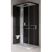 Novellini Glax 2 2.0 A kabina z hydromasażem 90x70 cm lewa parowa z brodzikiem biała G22A9079ST5-1UH