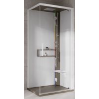 Novellini Glax 2 2.0 G+F kabina z hydromasażem 80 cm kwadratowa prawa parowa z brodzikiem corda G22GF89DT5-1TU