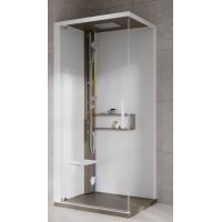 Novellini Glax 2 2.0 G+F kabina z hydromasażem 80 cm kwadratowa lewa parowa z brodzikiem corda G22GF89ST5-1TU