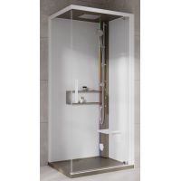 Novellini Glax 2 2.0 G+F kabina z hydromasażem 90 cm kwadratowa prawa parowa z brodzikiem corda G22GF90DM5-1TU