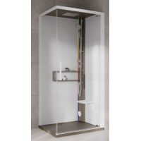 Novellini Glax 2 2.0 G+F kabina z hydromasażem 90 cm kwadratowa prawa parowa z brodzikiem corda G22GF99DT5-1TU