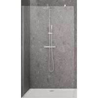 Novellini Kali H Walk-In ścianka prysznicowa 100 cm wolnostojąca srebrna/szkło przezroczyste KALIH100-1B