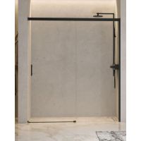 Novellini Kali PH drzwi prysznicowe 123 cm czarny/szkło przezroczyste KALIPH121-1H