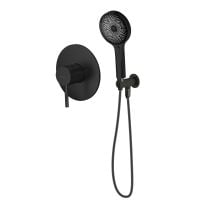 Oltens Molle zestaw bateria prysznicowa podtynkowa ze słuchawką 3-funkcyjną Havis EasyClick czarny mat 36030300