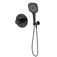 Oltens Hamnes zestaw bateria prysznicowa podtynkowa ze słuchawką 3-funkcyjną Havis EasyClick (S) czarny mat 36034300