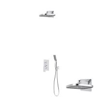 Oltens Hadsel zestaw bateria wannowo-prysznicowa podtynkowa z deszczownicą Vann (S) i słuchawką 1-funkcyjną Tinde chrom 36043100