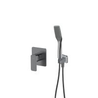 Oltens Hadsel zestaw bateria prysznicowa podtynkowa ze słuchawką 1-funkcyjną Tinde grafit 36043400