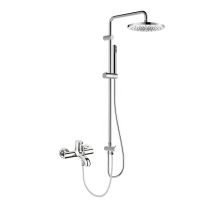 Oltens Molle zestaw prysznicowy z baterią wannowo-prysznicową ścienną chrom 36046100