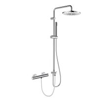 Oltens Hamnes zestaw prysznicowy z baterią prysznicową ścienną chrom 36051100