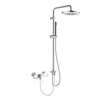 Oltens Vernal zestaw prysznicowy z baterią prysznicową ścienną chrom 36053100