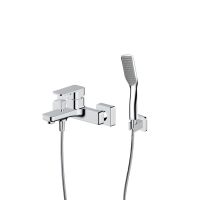 Zestaw Oltens Hadsel bateria wannowo-prysznicowa ścienna z kompletem natryskowym Tinde Hald chrom 36056100