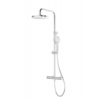 Oltens Vatten zestaw prysznicowy ścienny termostatyczny z deszczownicą chrom 36505100
