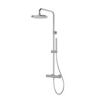 Oltens Vassa zestaw prysznicowy ścienny termostatyczny z deszczownicą nikiel 36508910
