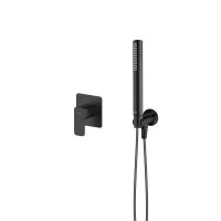 Zestaw Oltens Hadsel bateria prysznicowa podtynkowa z zestawem prysznicowym Ume Hvita czarny mat 36627300