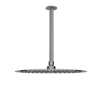 Oltens Vindel deszczownica 30 cm okrągła z ramieniem sufitowym Aera grafit 36081400