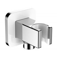 Omnires przyłącze kątowe z uchwytem chrom/biały 8815CRB