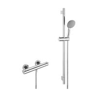 Omnires Y zestaw prysznicowy z baterią prysznicową termostatyczną ścienny chrom Y1246X-SET2