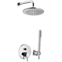 Paffoni Light zestaw prysznicowy podtynkowy z deszczownicą chrom LIG015ZSC2A.CR