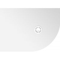Polysan Flexia brodzik 110x80 cm półokrągły lewy biały 91261