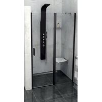 Polysan Zoom Line Black drzwi prysznicowe 140 cm czarny mat/szkło przezroczyste ZL1314B