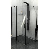 Polysan Zoom Line Black ścianka prysznicowa 80 cm boczna czarny mat/szkło przezroczyste ZL3280B