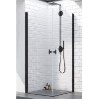Radaway Nes Black KDD I drzwi prysznicowe 100 cm uchylne czarny mat/szkło przezroczyste 10021100-54-01L