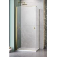 Radaway Nes Brushed Gold KDJ drzwi prysznicowe 100 cm uchylne złoty szczotkowany/szkło przezroczyste 10022100-99-01L