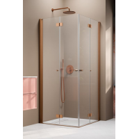 Radaway Nes Brushed Copper KDD B drzwi prysznicowe 80 cm składane miedź szczotkowany/szkło przezroczyste 10024080-93-01L