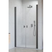 Radaway Nes Brushed GunMetal DWD I drzwi prysznicowe 100 cm uchylne gunmetal szczotkowany/szkło przezroczyste 10027100-92-01