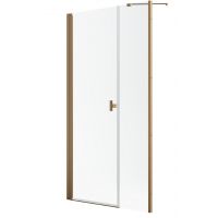Radaway Nes Brushed Copper DWS I drzwi prysznicowe 100 cm uchylne miedź szczotkowany/szkło przezroczyste 10028100-93-01L