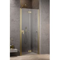 Radaway Nes Brushed Gold DWB drzwi prysznicowe 80 cm składane złoty szczotkowany/szkło przezroczyste 10029080-99-01L