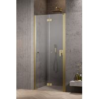Radaway Nes Brushed Gold DWB drzwi prysznicowe 80 cm składane złoty szczotkowany/szkło przezroczyste 10029080-99-01R