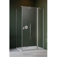 Radaway Nes Brushed Nickel KDJ II drzwi prysznicowe 90 cm uchylne nikiel szczotkowany/szkło przezroczyste 10032090-91-01R