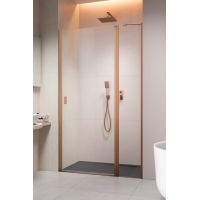Radaway Nes Brushed Copper DWJ II drzwi prysznicowe 100 cm uchylne miedź szczotkowany/szkło przezroczyste 10036100-93-01R