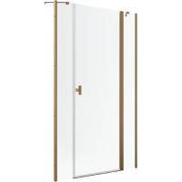 Radaway Nes Brushed Copper DWJS drzwi prysznicowe 140 cm uchylne miedź szczotkowany/szkło przezroczyste 10038140-93-01R