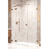 Radaway Essenza Pro Brushed Copper KDJ drzwi prysznicowe 80 cm uchylne miedź szczotkowana/szkło przezroczyste 10097080-93-01L