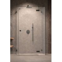 Radaway Essenza Pro Brushed Gunmetal KDJ+S drzwi prysznicowe 110 cm uchylne gunmetal szczotkowany/szkło przezroczyste 10097311-92-01R 