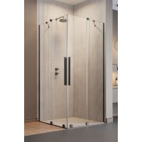 Radaway Furo Brushed Gunmetal KDD kabina prysznicowa część prawa 110x110 cm kwadratowa gunmetal szczotkowany/szkło przezroczyste 10105110-92-01R