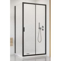 Radaway Alienta DWJ ścianka prysznicowa 80 cm czarny mat/szkło przezroczyste 10270080-54-01