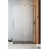 Radaway Furo SL Walk-In drzwi prysznicowe 58,8 cm rozsuwane gunmetal szczotkowany/szkło przezroczyste 10306588-92-01L