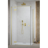 Radaway Essenza Gold KDJ ścianka prysznicowa 33,7 cm złoty połysk/szkło przezroczyste 10470337-09-01L