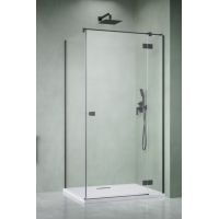 Radaway Essenza Brushed GunMetal KDJ ścianka prysznicowa 33,7 cm gunmetal szczotkowany/szkło przezroczyste 10470337-92-01R