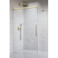 Radaway Idea 8 Brushed Gold QL KDJ drzwi prysznicowe 56,7 cm rozsuwane złoty szczotkowany/szkło przezroczyste 10550567-99-01L