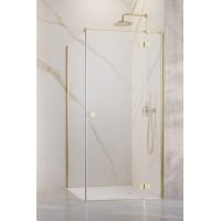 Radaway Essenza 6 Brushed Light Gold KDJ drzwi prysznicowe 90 cm uchylne jasny złoty szczotkowany/szkło przezroczyste 1385044-98-01R