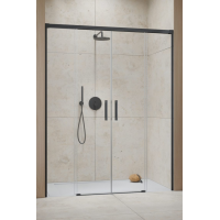 Radaway Idea 6 Brushed GunMetal DWD drzwi prysznicowe 150 cm rozsuwane gunmetal szczotkowany/szkło przezroczyste 387125-92-01