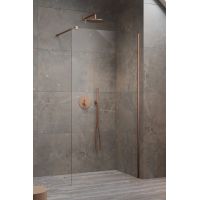 Radaway Modo New II ścianka prysznicowa walk-in 80 cm miedź szczotkowana/szkło przezroczyste 389084-93-01
